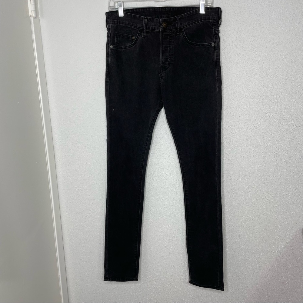 H&M &denim Black Skinny Low Waist Jeans size 31/32